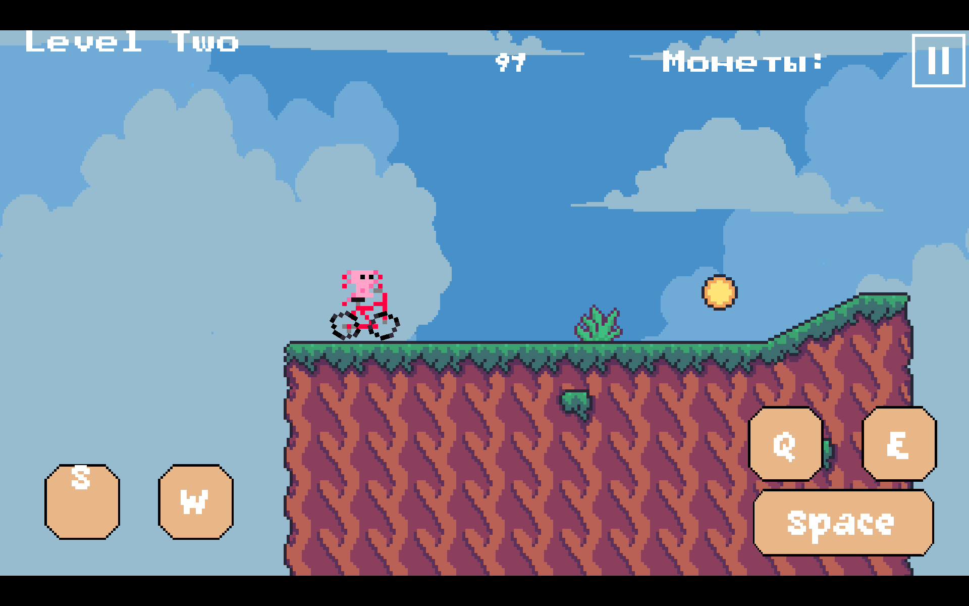 Screenshot of Peppa Pig: Hardcore Bike Platformer